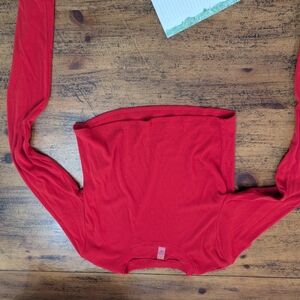 Mono B Vibrant Red Long Sleeve Top